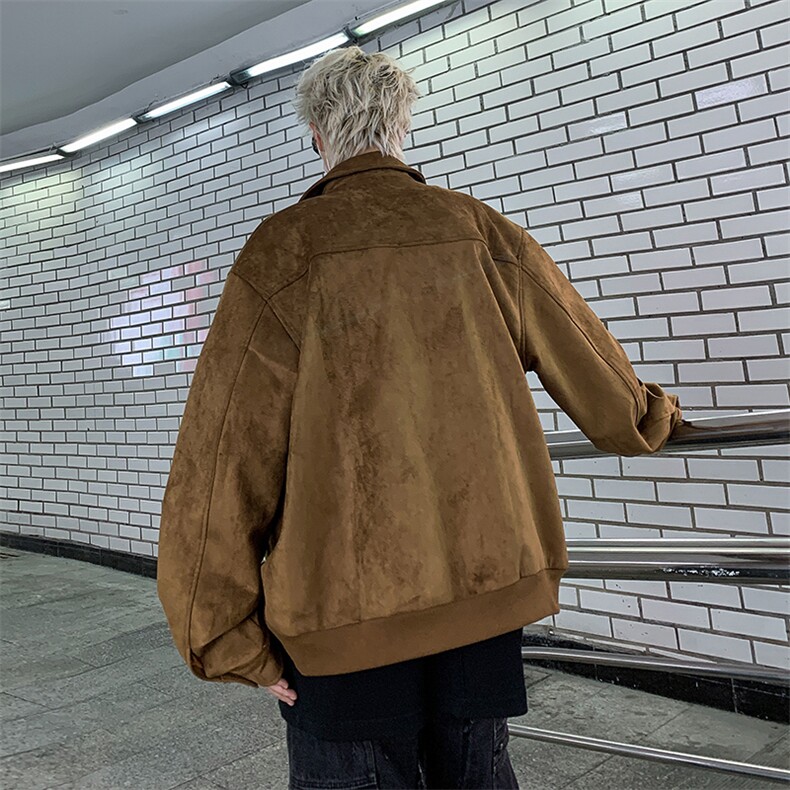 Wt8224-P63美式鹿皮绒宽松型潮牌夹克,男装夹克,星座1501-1