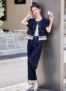 2025年夏装新款时尚潮流牛仔套装，女装套装/套裙，姿萝菲