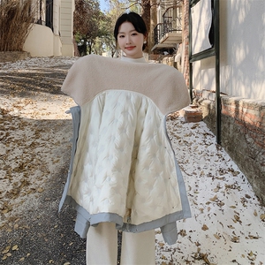温柔风羊羔毛领工装羽绒服女冬季2025新款白鸭绒内胆巨好看派克服图片