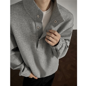 秋装新品 重磅运动风磁吸扣立领休闲卫衣外套男 H1131特P50图片