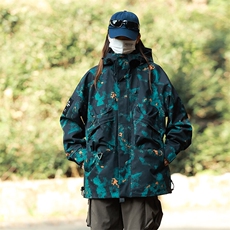 户外工装风口袋冲锋衣外套风衣男女连帽百搭休闲夹克2353-P70，男装夹克，星座1403A