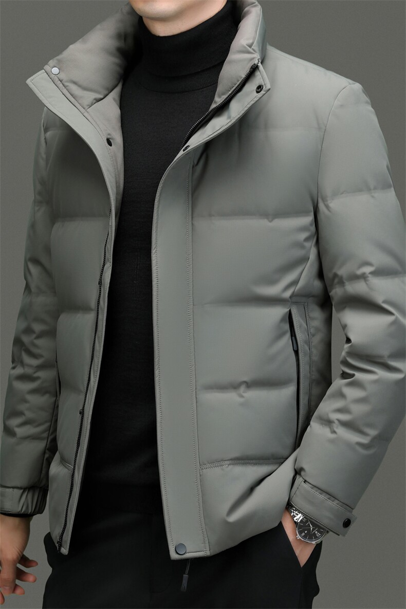 DF2392钱塘2020-2新款百搭简约翻领厚款中年男士羽绒服P223,男装羽绒服,钱塘207-2