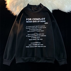 2023秋冬季新款韩版宽松百搭卫衣男潮流情侣款加绒卫衣W5392-P33，男装卫衣，星座512-3