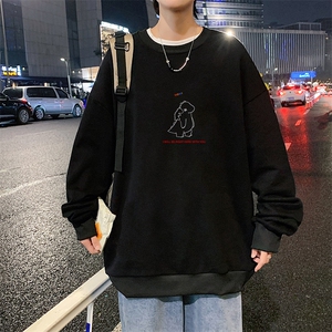 S6140-P28 加绒款-P33 秋季圆领卫衣男大码韩版宽松长袖外套图片