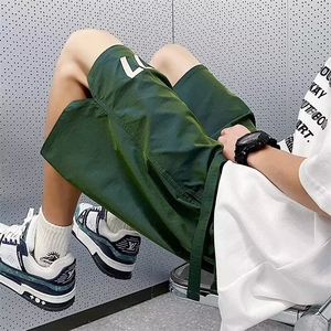 百搭新款简约潮流原宿夏季薄款休闲短裤男运动五分裤无品牌慵懒图片