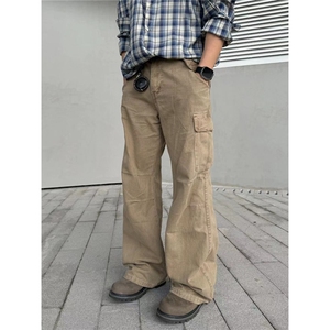 美式休闲直筒裤子男小众秋冬cleanfit潮流百搭宽松长裤NZS505图片