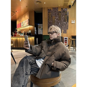 秋冬季2025潮牌美式立领加厚面包服宽松外套棉服-MY3351-网图图片