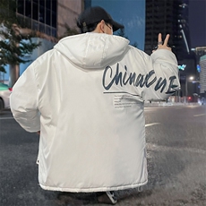 假两件棉衣男连帽棉服2025新款冬装港风面包服棉袄3316-P70控108，男装棉衣，星座207
