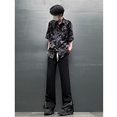 现货松紧腰冰丝修身拉链西裤休闲裤男K701-K702-K703-P45控68，男装休闲裤，星座205