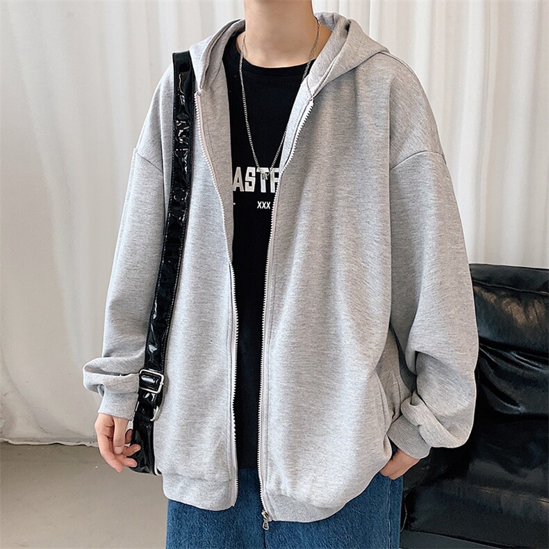 KS21227-P38加绒P43连帽开衫卫衣男运动外套大码班服,男装卫衣,电商A040