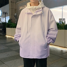 港风上衣渐变夹克宽松落肩拼色冲锋衣外套JK833P80，男装夹克，星座1204-3