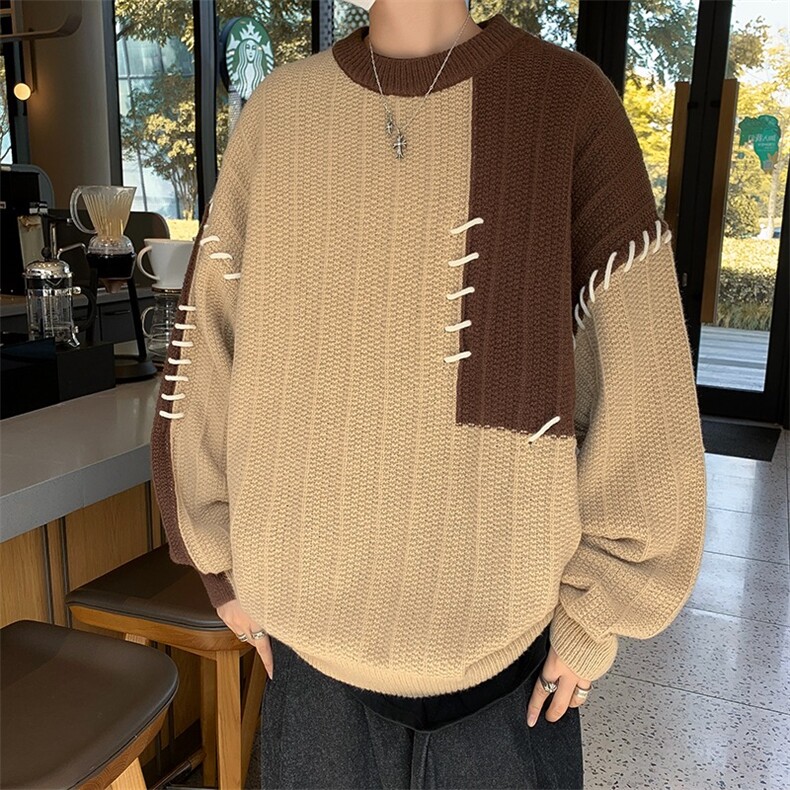 秋冬新款美式复古慵懒风毛衣M512-P51,男装针织衫/毛衣,星座1109-3