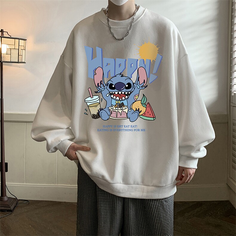 圆领卫衣男大码加厚加绒长袖t恤男S6077-P28加绒款-P33，男装卫衣，电商A040