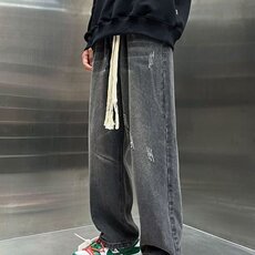1506-1/K507101/P43个性字母牛仔裤嘻哈ins潮高街潮流痞帅长裤男，男装牛仔裤，星座1506-1