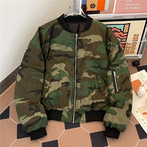 两面穿工装加厚连帽迷彩夹克外套9023 P98图片