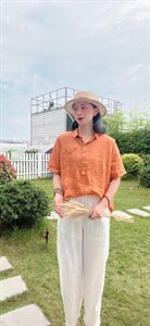 纯苎连衣裙小衫裤子裙子衬衣 时尚风 风淑女风休闲风,女装连衣裙,川哲