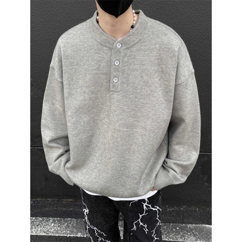 现货高品质数据款亨利领套头毛衣针织衫打底衫M607-P45特，男装针织衫/毛衣，星座1212