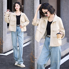 小皮衣外套女春秋2024新款港风小个子短款美式复古休闲PU机车夹克，女装皮衣，跑量工厂店