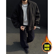 现货冬季美拉德立领飞行夹克廓形高街棒球服加棉加厚棉衣外套，男装夹克，电商A486-1