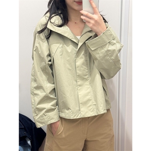 高品 U家同款 防风立领夹克宽松冲锋衣连帽外套男女 A1353-P90图片