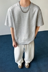 2026夏季新款拼接短袖T恤宽松正肩圆领男女X64122-TP14不，男装T恤，电商A102