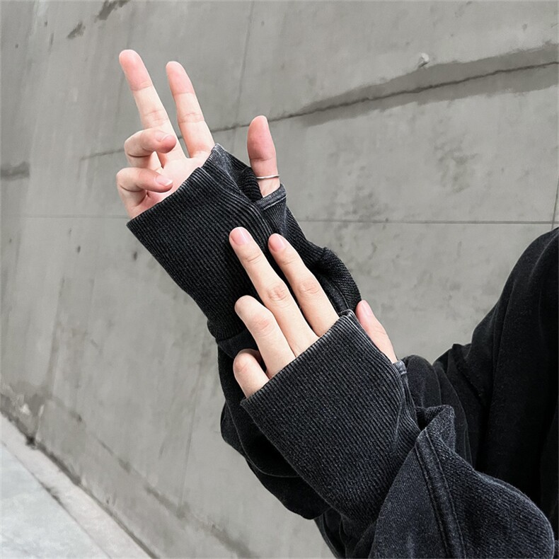 WY608-P45美式复古水洗长袖卫衣,男装卫衣,星座1501-1