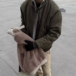 【有货】D8218-P178蛇皮座山雕棉服外套男冬季加绒美式飞行员棉衣图片