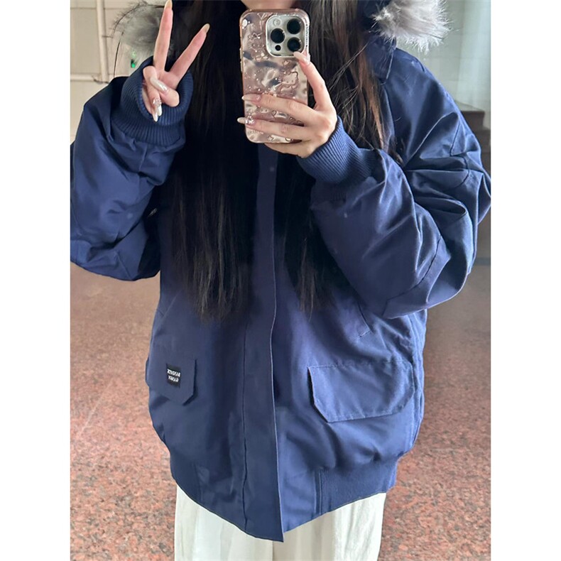 连帽毛领羽绒棉服男女冬季加厚派克服韩系小个子棉衣棉袄MY413,男装棉衣,星座1116A（原606A-3）