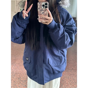 连帽毛领羽绒棉服男女冬季加厚派克服韩系小个子棉衣棉袄 MY413图片