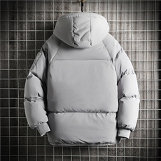 加厚加绒连帽棉衣男大码棉服男面包服男网格MY16274-P100，男装棉衣，电商A040A