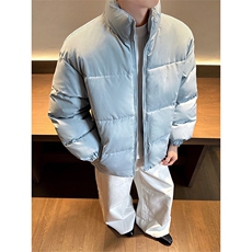 冬季外套纯色棉服白花灰棉衣保暖情侣面包服男D2200-TP35不，男装棉衣，电商A102