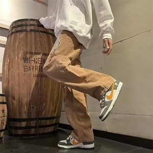 EL6606-P34 美式高街牛仔裤男2025秋冬季宽松设计感图片