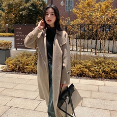 30%绒纯色高级感保暖气质休闲百搭大衣，女装双面呢大衣，乾庄羊绒