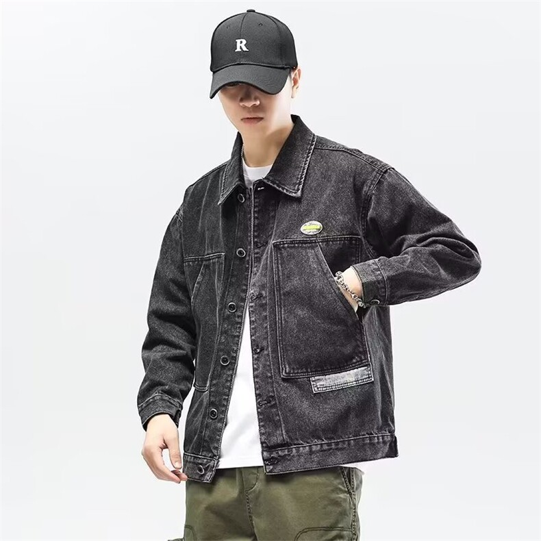 1506-1/JG201/P44冬款牛仔外套2026新款日系潮牌高档多口袋工装图片