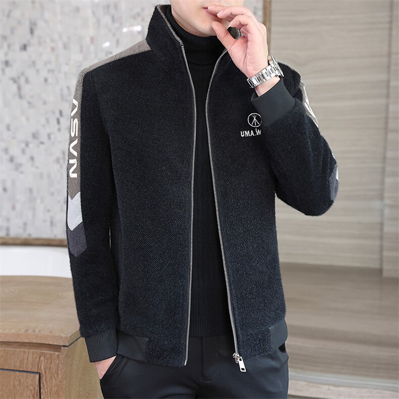 秋冬新款男士短款立领毛呢外套修身潮流百搭修身时尚A31P150，男装毛呢大衣，电商B226