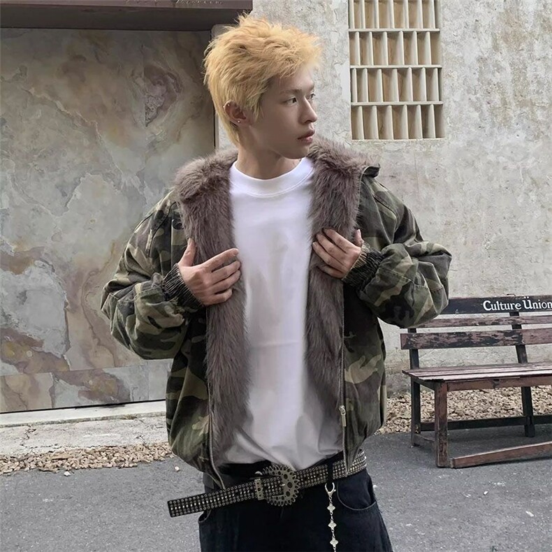 WT140-P120美式复古座山雕迷彩外套冬季加绒保暖短款棉服男女,男装棉衣,星座1501-3