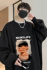 半高领毛衣男士大码针织衫男毛线衣男 M18213-P45 加绒款-P65图片
