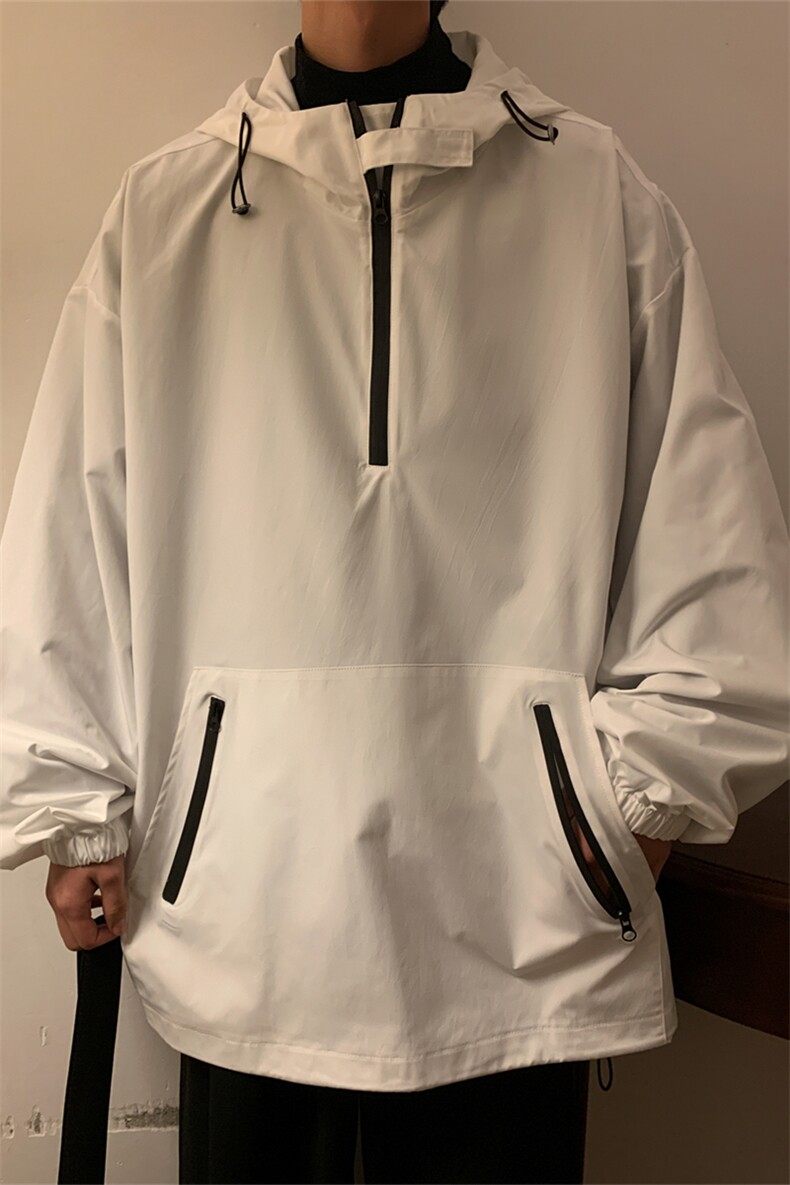 JK8010/P55春装新款现货暖色调港风冲锋衣男宽松夹克个性外套男潮,男装夹克,电商A141