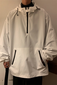JK8010/P55春装新款现货暖色调港风冲锋衣男宽松夹克个性外套男潮图片