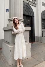 现货、磨毛连衣裙、配珍珠腰带，女装连衣裙，艾丹迪蔓