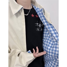 夹克男士2025春秋季新款潮牌高级感牛仔外套青少年痞帅男生上衣服，男装工装外套，星座1018A