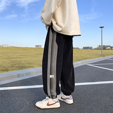 抖音直播品质欧棉绒包边百搭大码宽松休闲束脚裤男3366-P55控78，男装休闲裤，电商C305A