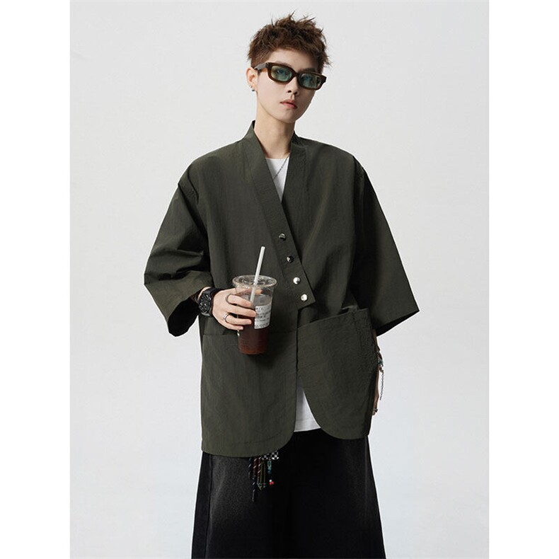 仓库现货CS1139-p48控78新款高品质防晒开衫冰丝凉感大码衬衫，男装防晒衣，电商A059