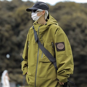 美式机能冲锋衣外套男春秋季山系户外潮牌痞帅登山服JK908-P68图片