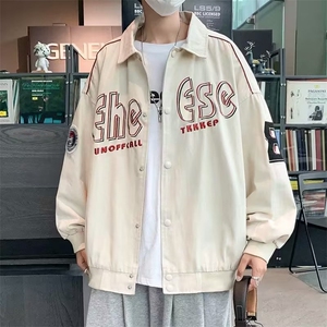 字母炸街工装夹克男潮牌宽松ins情侣上衣W016P52