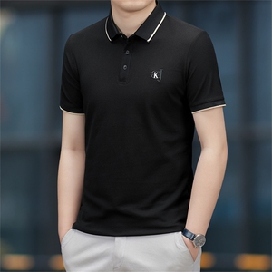 男士短袖T恤保罗polo衫2023夏季新款中年休闲男装半袖翻领体恤衫图片