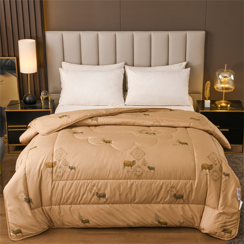 新款大豆润肤羊毛被2m6斤，被套/被芯，一起卖家纺