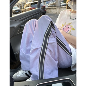 XZ612-K784-P55 控79 夏季伞兵裤运动街舞休闲裤织带速干阔腿裤图片