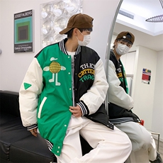 面料升级2022港风棒球服夹克棉衣男棉服女棉袄外套3313-P90控138，男装夹克，星座207