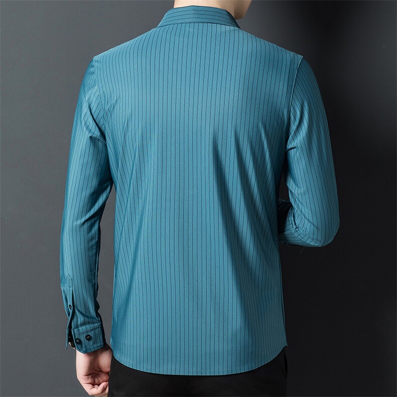 AF5503钱塘2020-3夏季新款男士时尚休闲条纹衬衫高品质P125,男装衬衫,钱塘207-3